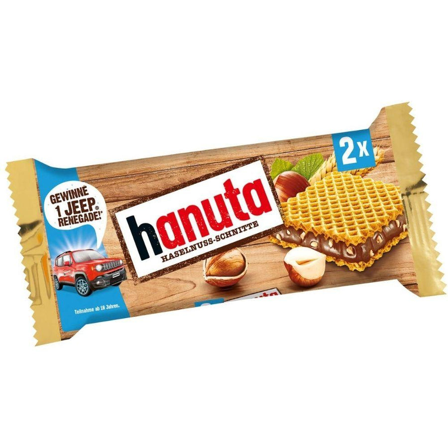 Confezione da 44g di wafer ripieno di crema alla nocciola Ferrero Hanuta