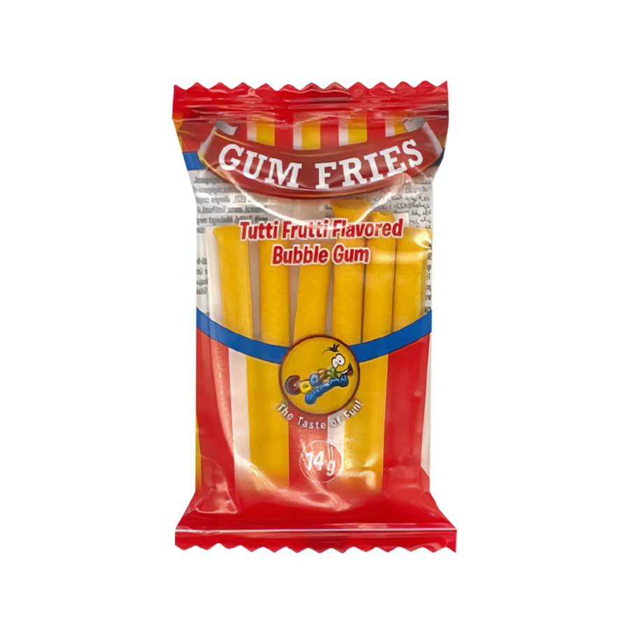 Confezione da 48, gomma da masticare al gusto tutti frutti da 14g.