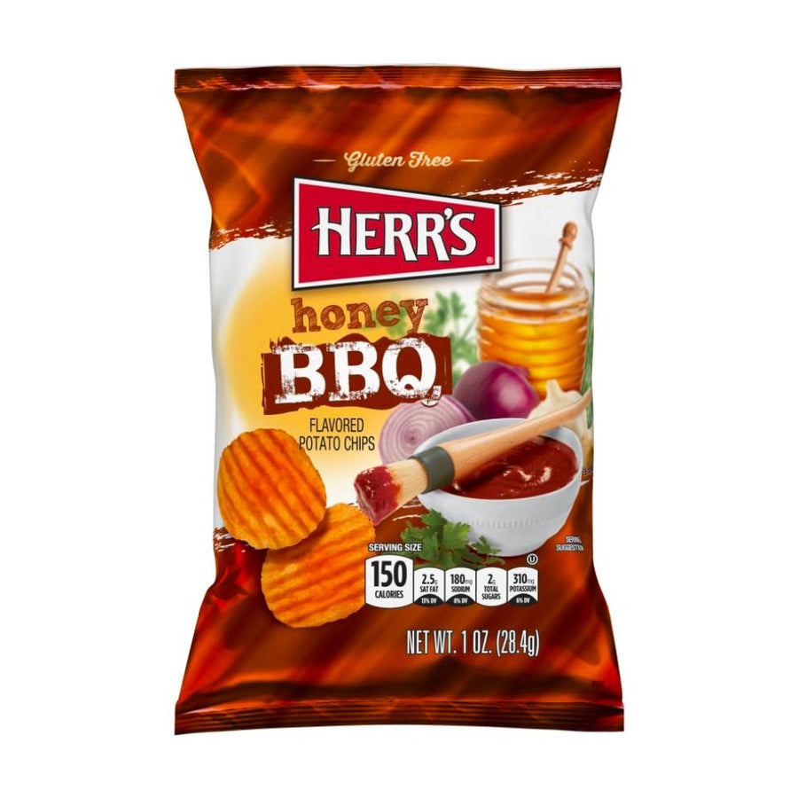 Confezione da 42, patatine al gusto di barbecue Herr's.
