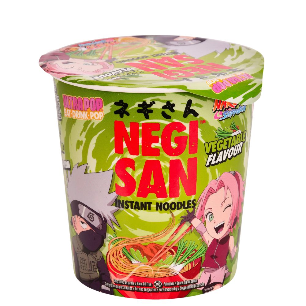 Confezione da 8, noodles al gusto di verdure da 65g Naruto.