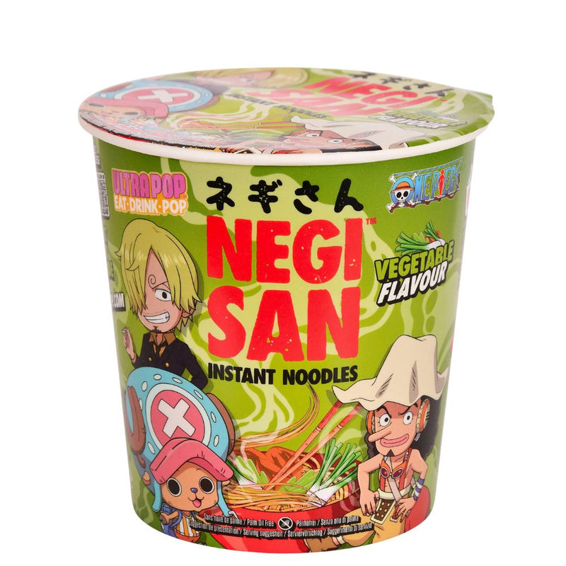 Confezione da 8, noodles al gusto di verdure da 65g One Piece.