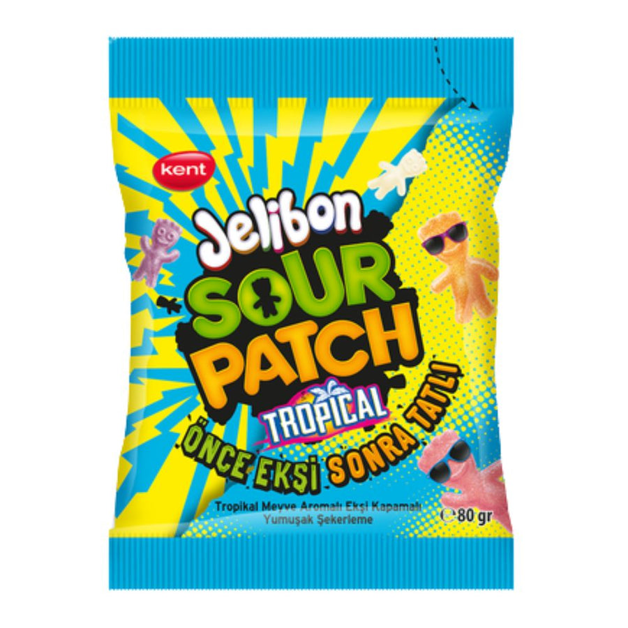 Confezione da 24, Jelibon Sour Patch Tropical da 80g.