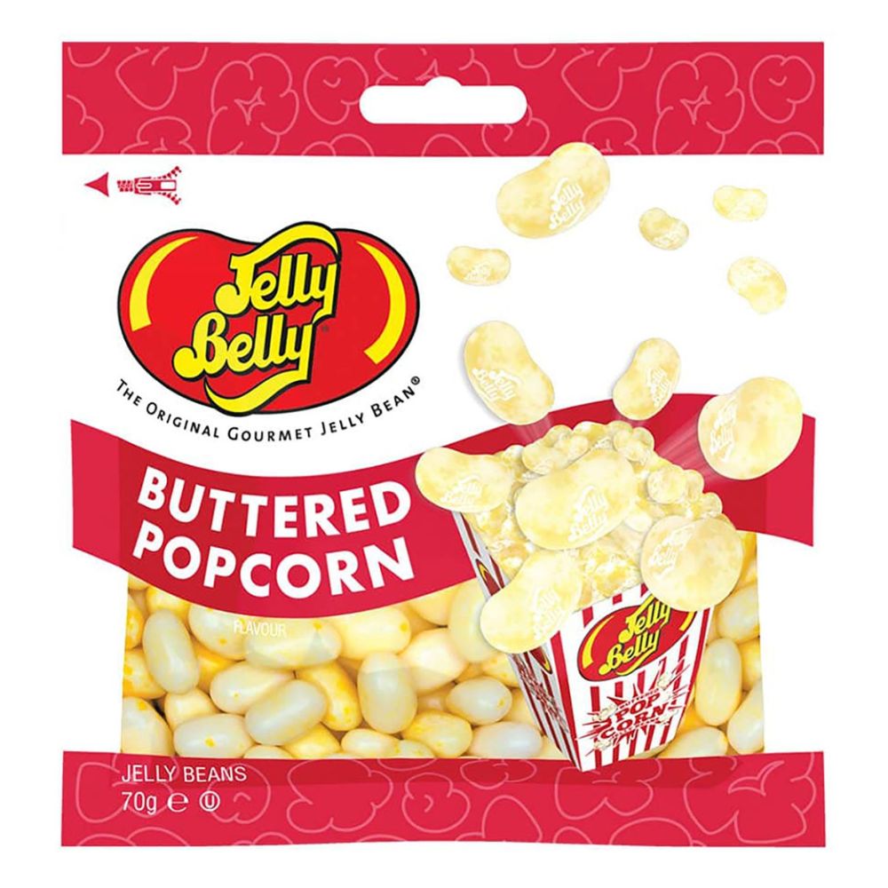 Confezione da 12 di caramelle al popcorn Jelly Belly Buttered Popcorn