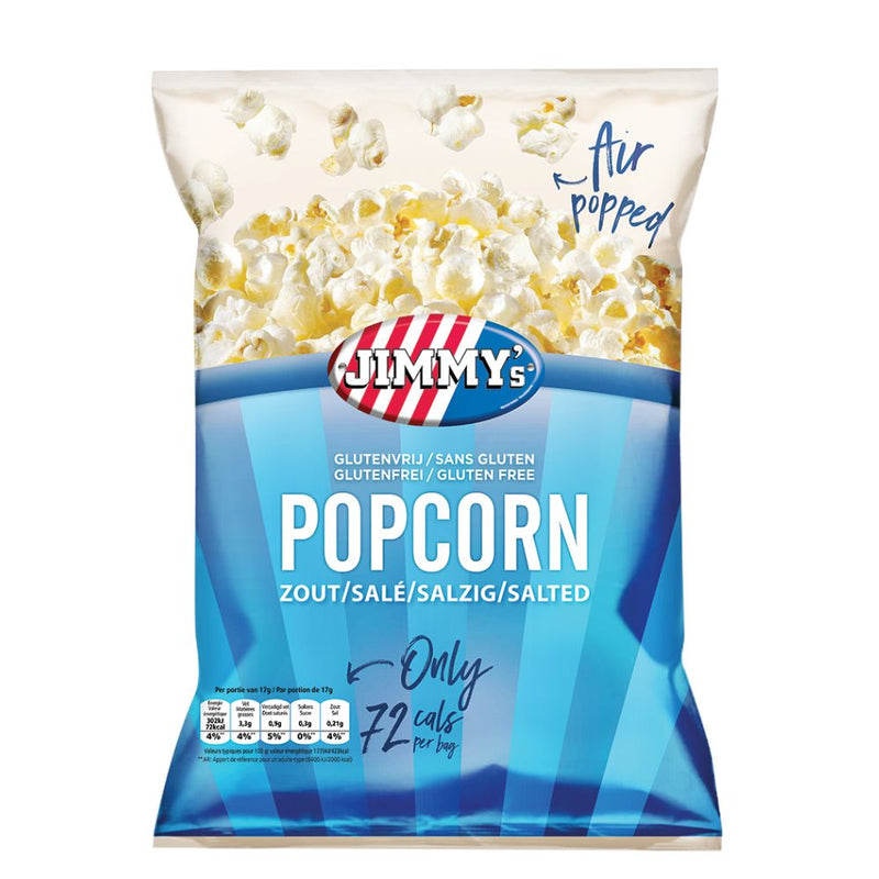 Confezione da 17g di popcorn al sale Jimmy&