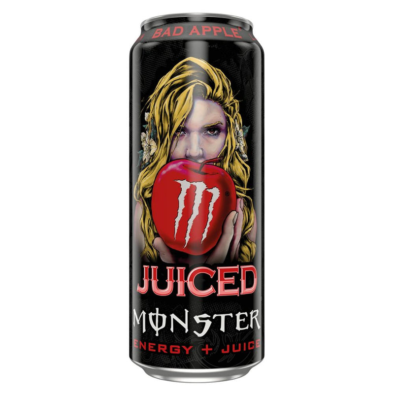 Confezione da 12, energy drink al gusto di mela da 500ml Monster.