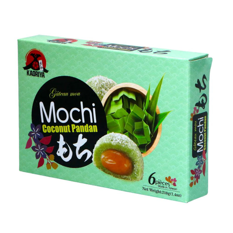 Confezione da 210g di mochi al gusto pandan Kaotiya Mochi Coconut Pandan