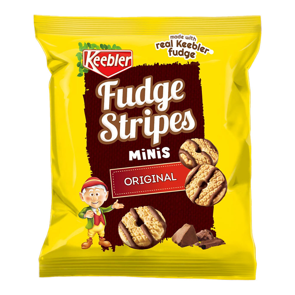 Fudge Stripes Cookies Minis Original, dark chocolate cookies 56g (pack of 36) 