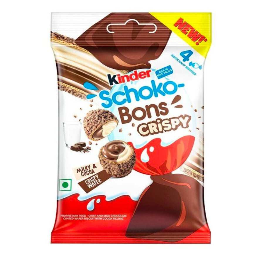 Confezione da 6, ovetti di wafer ripieni di crema al latte e cioccolato da 22g Kinder.