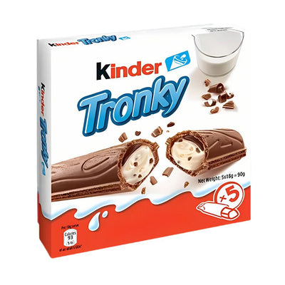 Confezione da 20, biscotti ripieni di crema al latte e cioccolato da 90g Kinder.