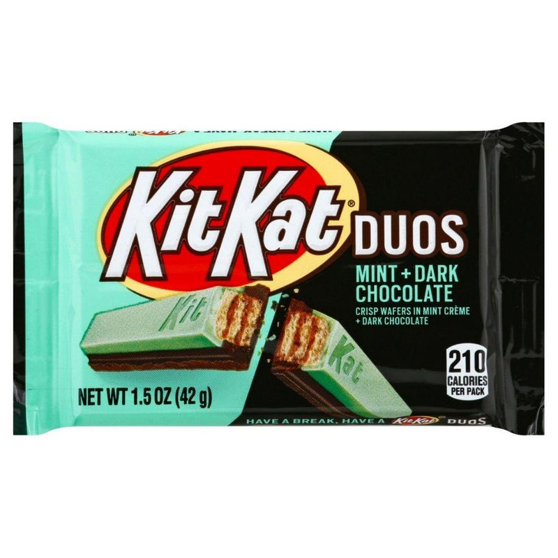 Confezione da 24, wafer ricoperto di cioccolato fondente e menta da 42g Kit Kat.