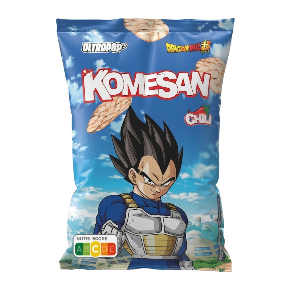 Ultra Pop Komesan Vegeta Chili, chips di riso al gusto di peperoncino da 60g