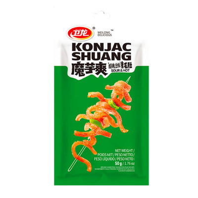 Confezione da 60, Wei-Long Konjac Shuang Sour & Hot da 50g.