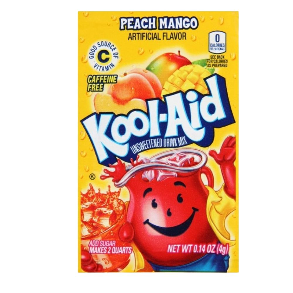 Confezione da 48, preparato per bevanda alla pesca e mango da 4g Kool-Aid.
