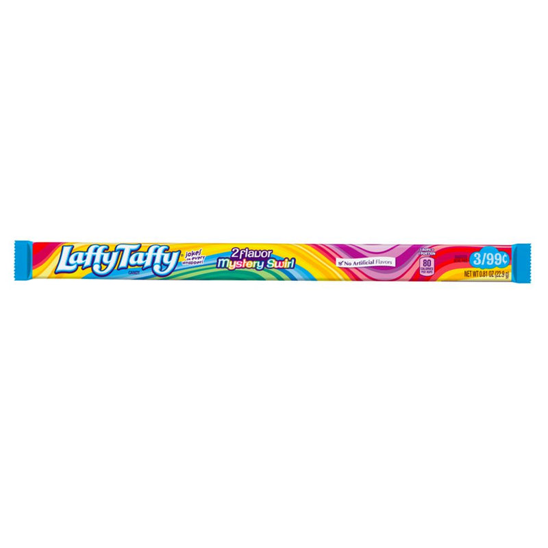 Confezione da 22g di caramella al gusto misterioso Laffy Taffy Rope Mystery Swirl