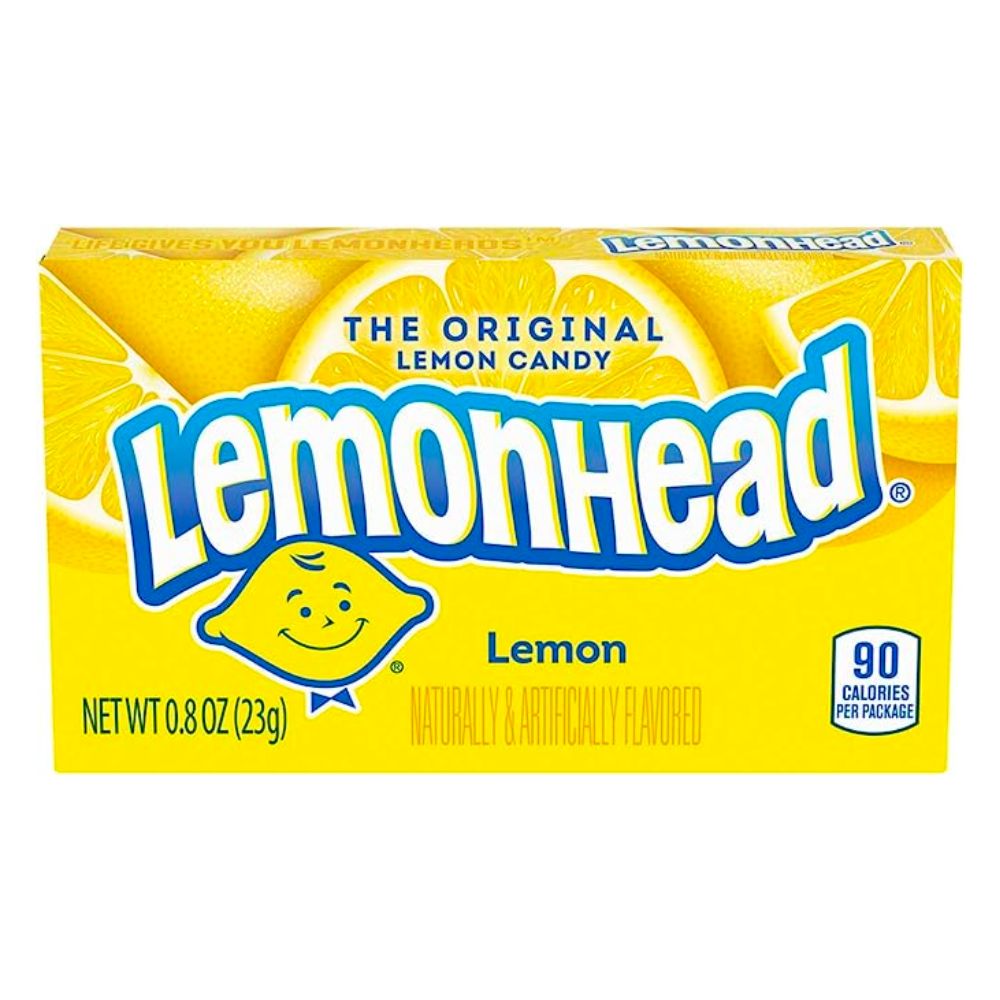 Confezione da 24, caramelle al gusto di limone da 23g Lemonhead.