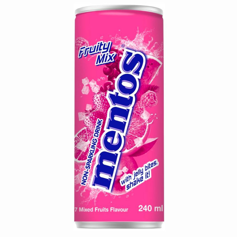 Confezione da 250ml di mentos alla frutta con pezzi di cocco Mentos Soda Drink Fruity Mix