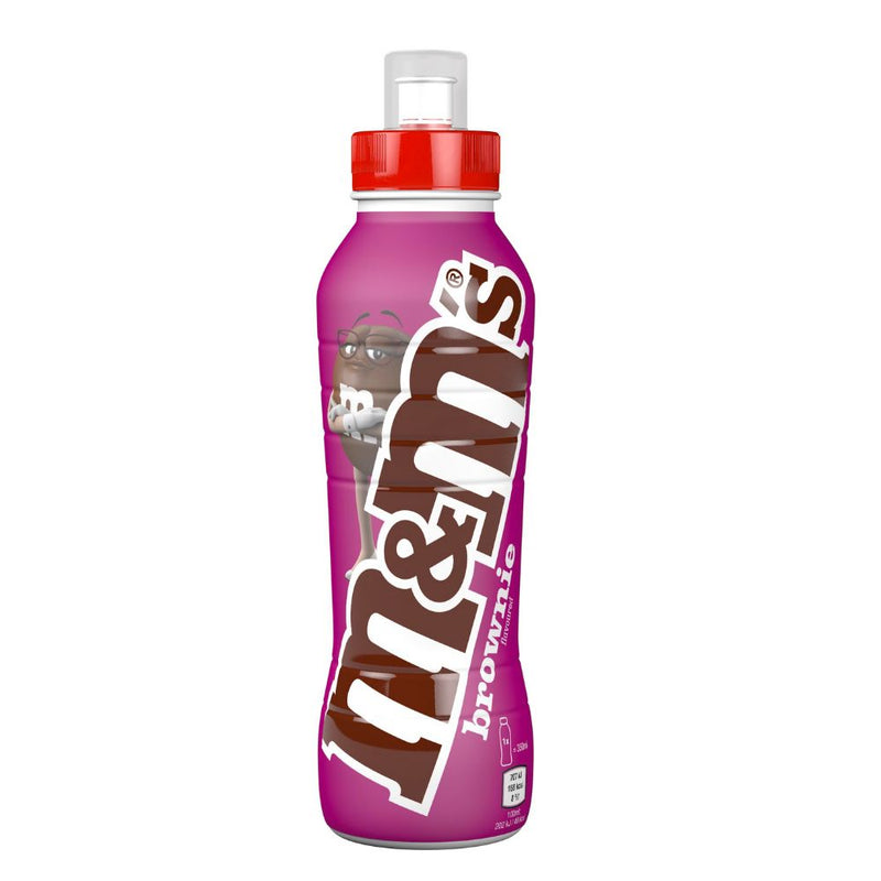 Confezione da 350ml di bevanda al latte e cioccolato al gusto di brownie M&M&