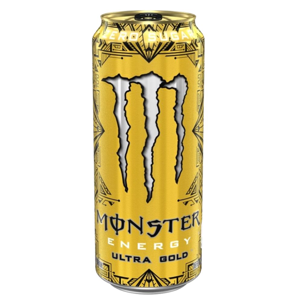 Monster Ultra Gold, energy drink all'ananas da 500ml (confezione da 24)