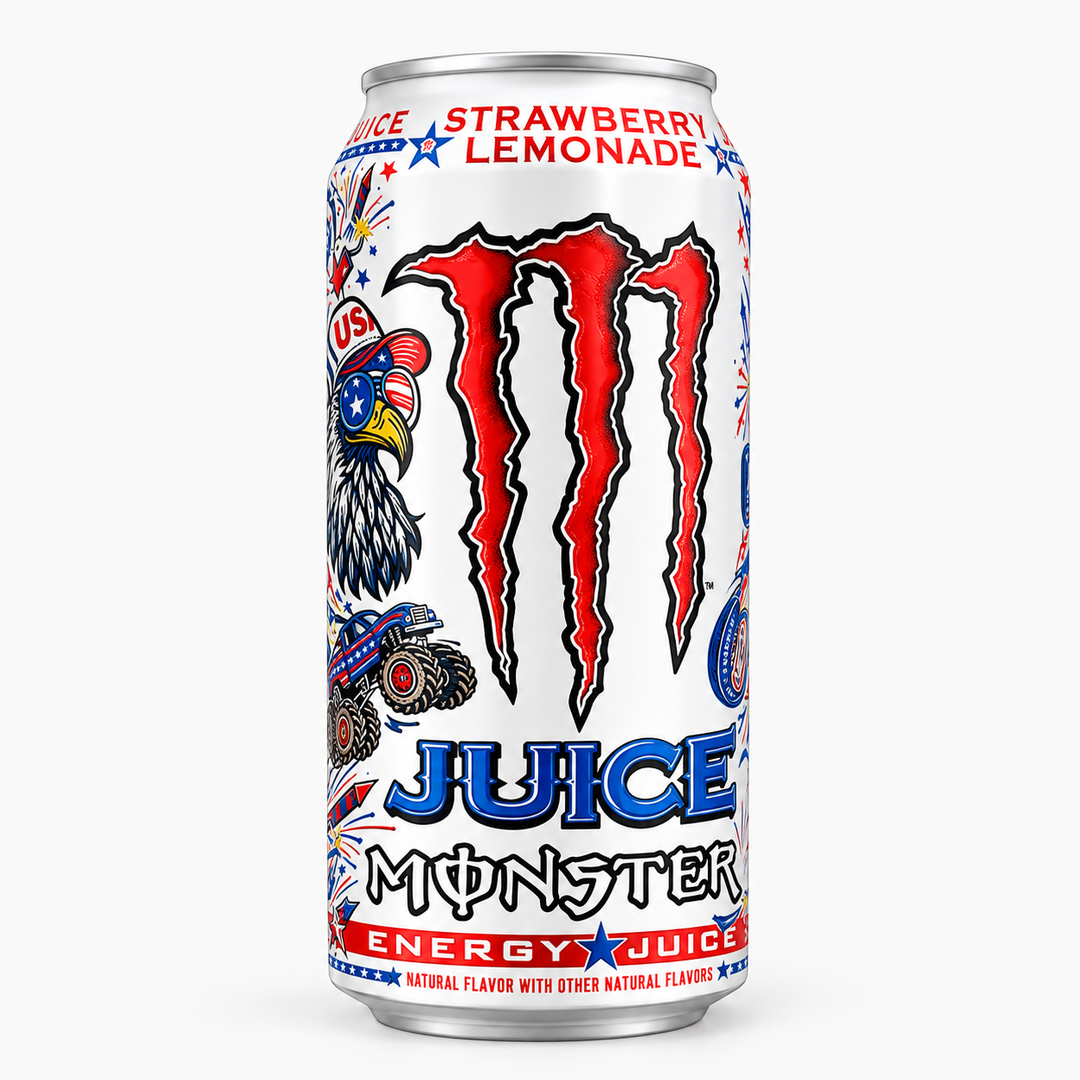 Monster Juice Strawberry Lemonade, bevanda energetica al gusto di limonata e fragola da 473ml (confezione da 24)