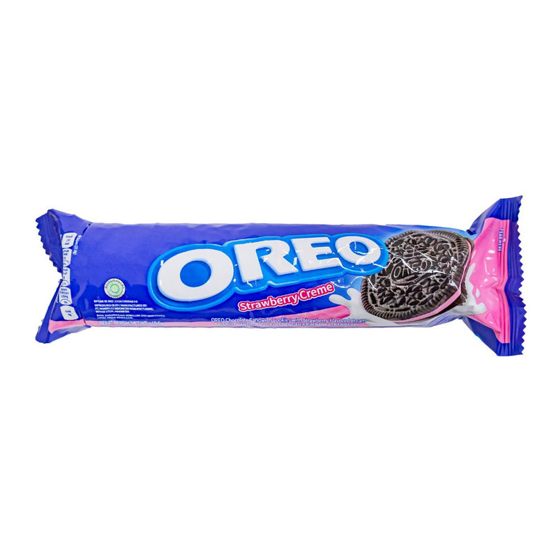 Confezione da 24, biscotti di cacao con ripieno al gusto di fragola da 119,6g Oreo.