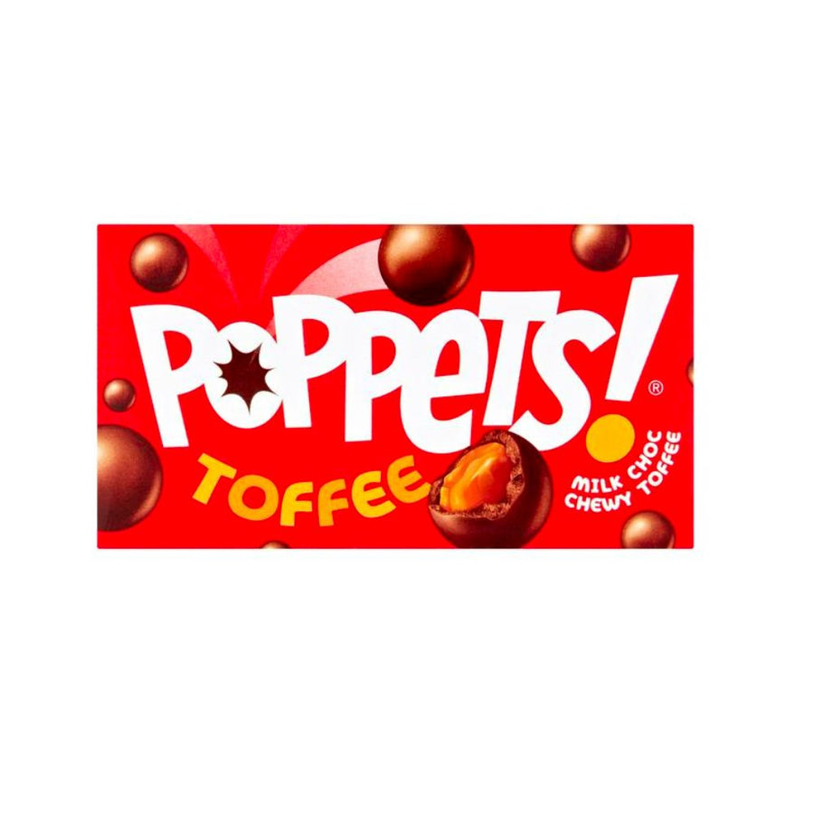 Confezione da 39g di cioccolatini  ripieni di crema al toffee Poppets Toffee