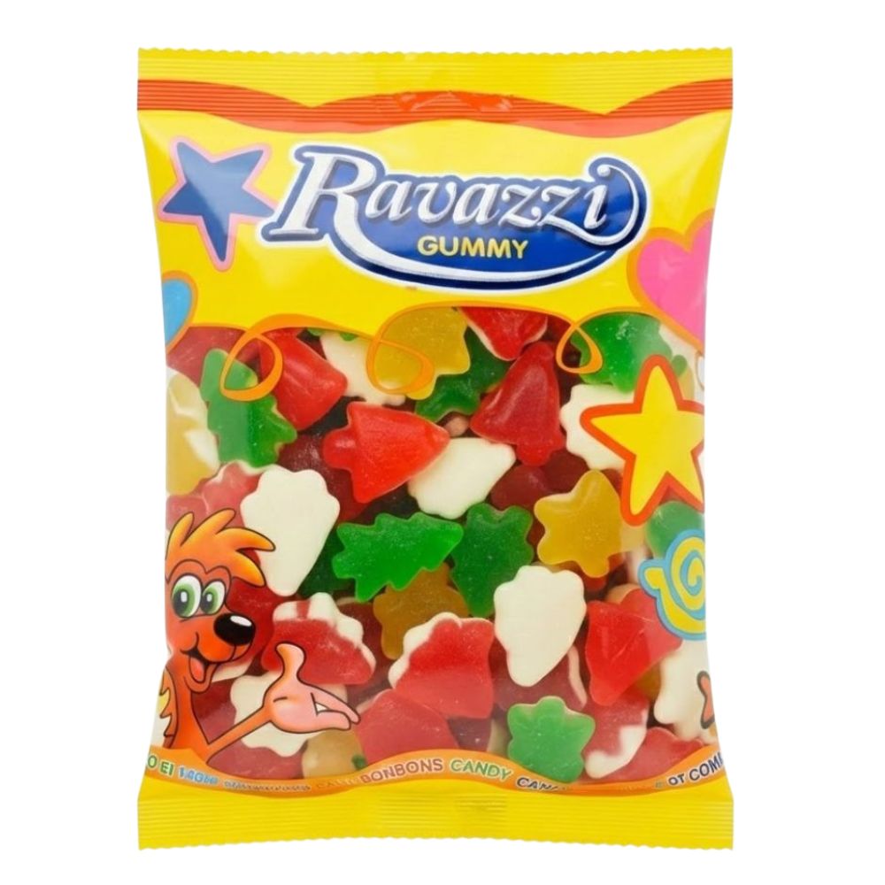 Ravazzi Natale Happy Mix Fruit, caramelle gommose al gusto di frutta (Confezione da 1kg)