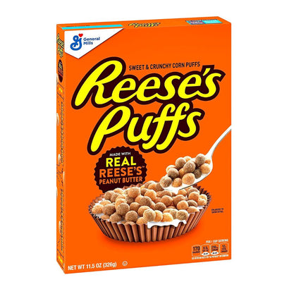 Confezione da 326g di cereali al cacao e burro d'arachidi Reese's Peanut Butter Puffs