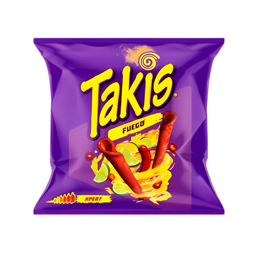 Confezione da 40g di riccioli ti tortillas Takis Fuego