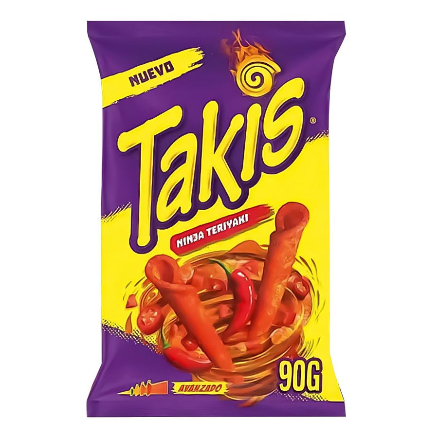 Confezione da 90g di patatine al sapore di salsa teriyaki Takis Ninja Teriyaki