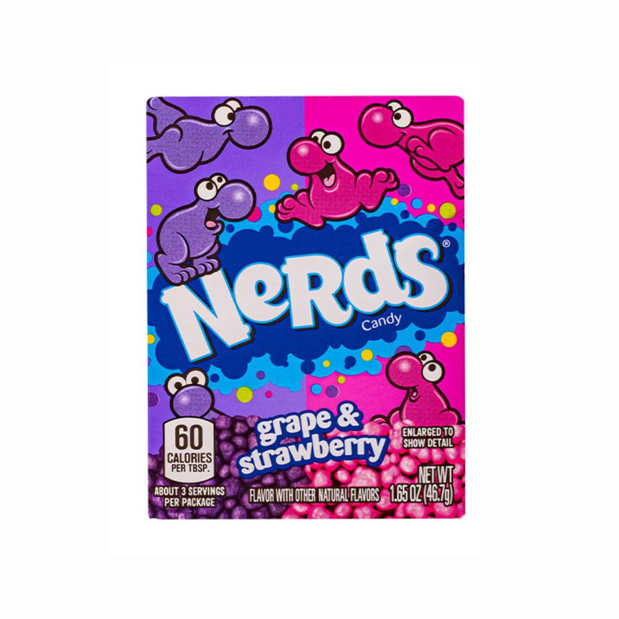 Confezione da 36, caramelle alla fragola e all'uva da 46g Wonka Nerds.