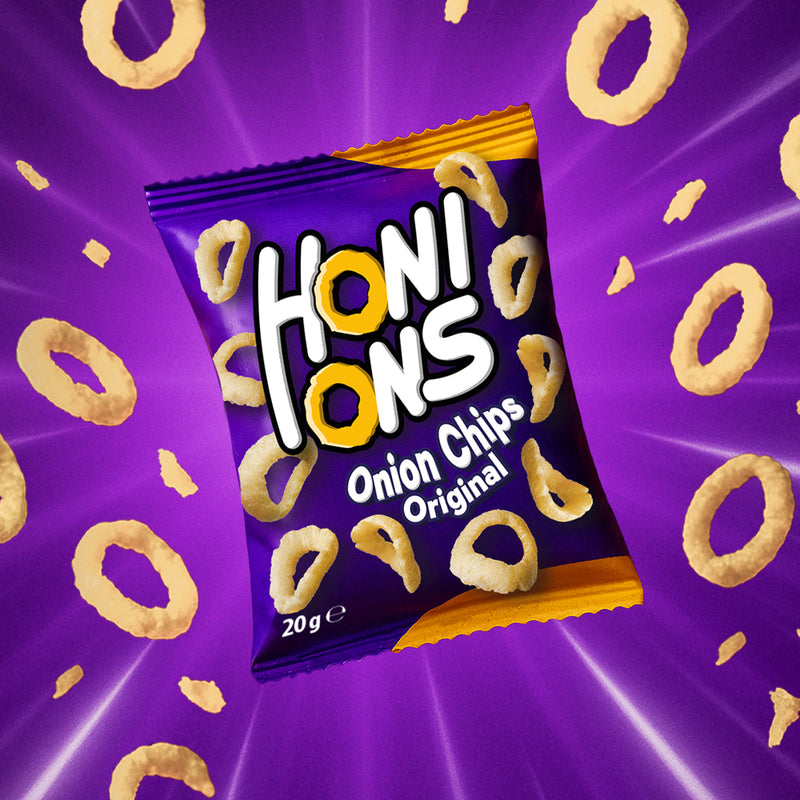 Honions Onion Rings, onion-flavored chips 20g (Pack of 36) 